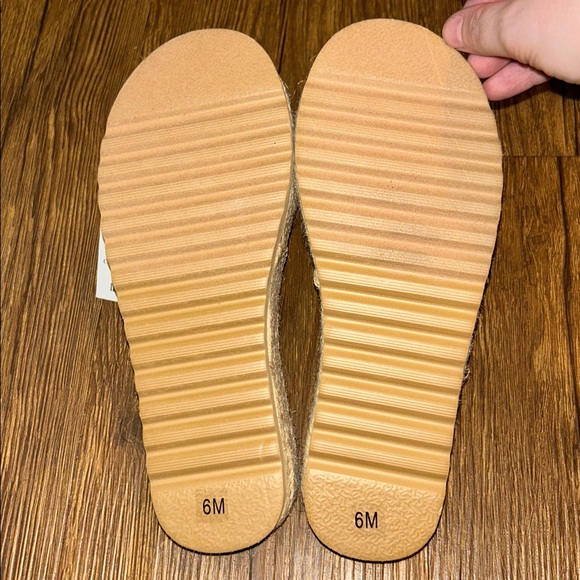 Beige Woven Slide Sandals - Picture 3 of 3